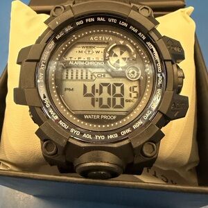 Activa X Invicta Black Digital men's watch 52mm